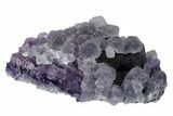 Lilac Fluorite Over Purple Octahedral Fluorite - Fluorescent! #149683-2